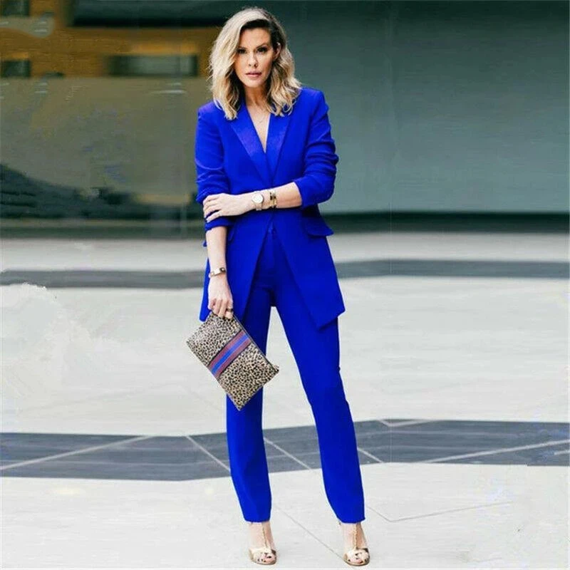 Royal Blue Women's Business Suit Female 