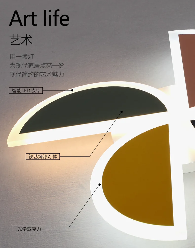 LED ceiling lamp creative windmill bedroom lamp ultra-thin macaron living room room children's lamp modern minimalist lamps