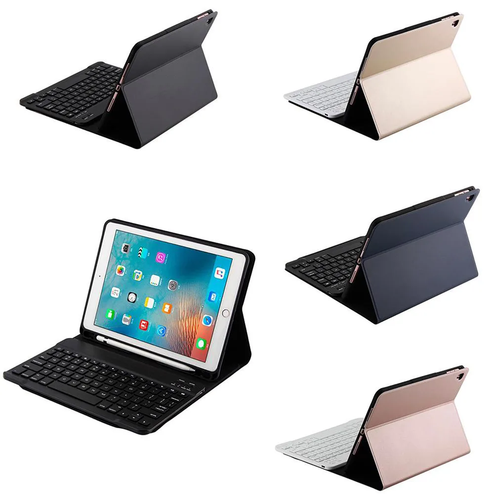 Мини беспроводной Bluetooth чехол-клавиатура для IPad 9,7 с карандашом, умный чехол из искусственной кожи для IPad Air 1 2 Pro9.7