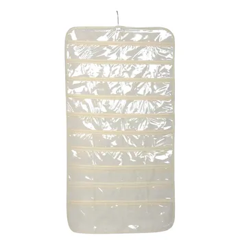 

80 Grids Jewelry Storage Bag Hanging Convenient Pocket Pouch Earrings Holder Organizers Two-sided