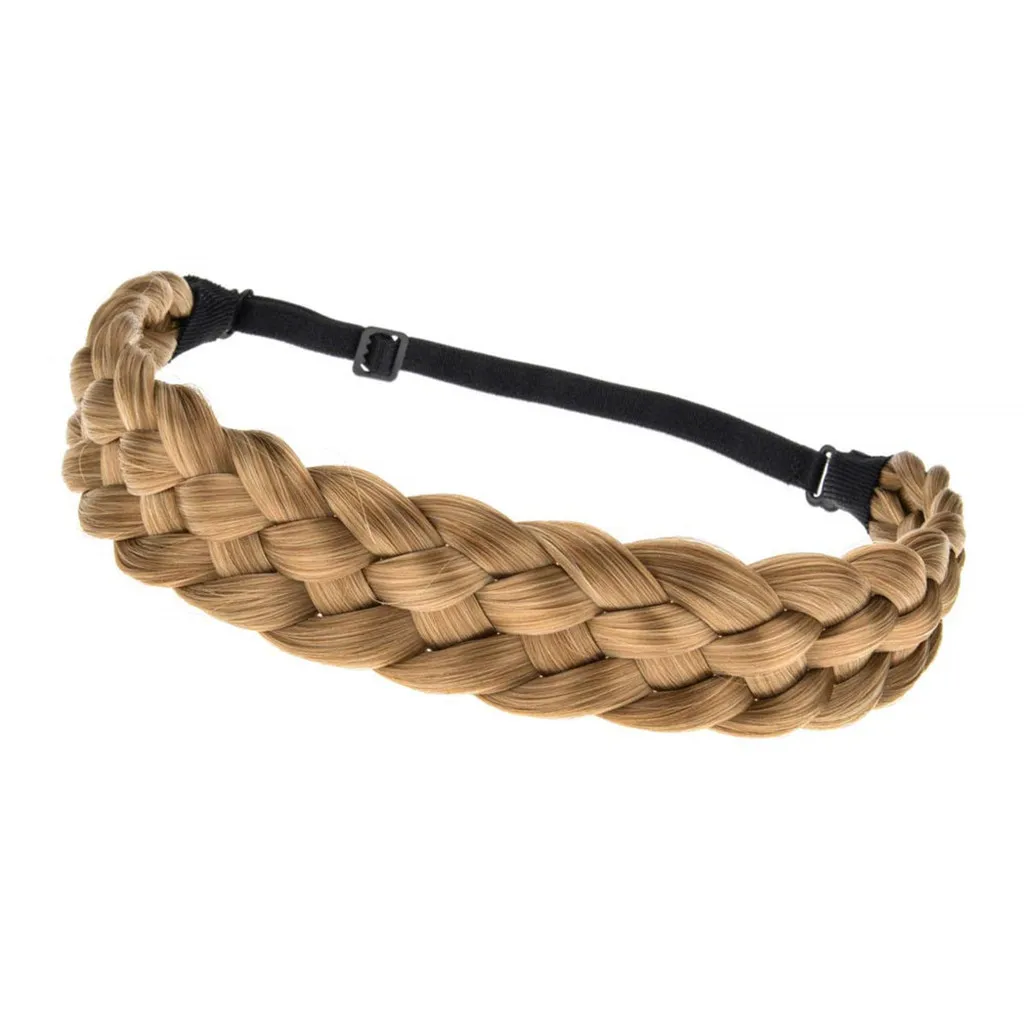 

3.5cm Wide Synthetic Wig Twist Elastic Hair Bands Braids Bohemian Plait Elastic Headbands Women Stretch Girls Hair Accessories