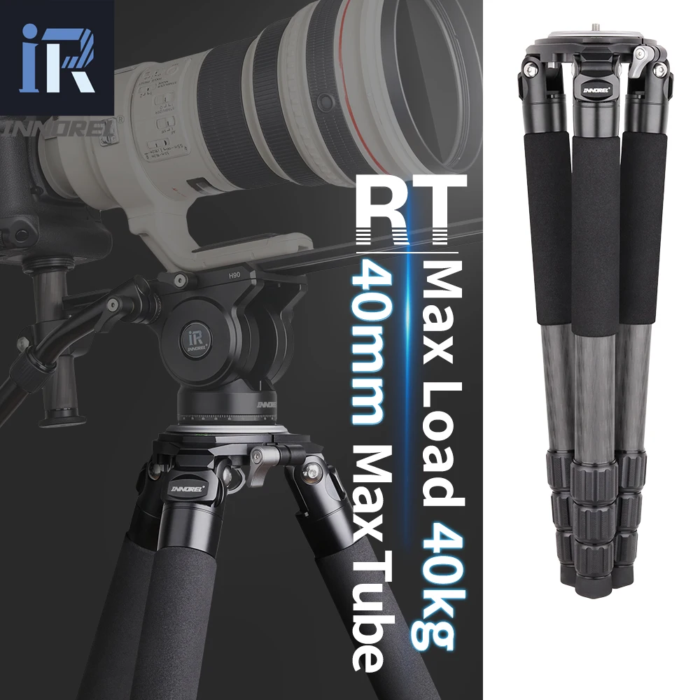 

10 Layers Professional Carbon Fiber Tripod for DSLR Camera Heavy Duty Stand for Birdwatching Photography 40mm Tube Bowl Adapter