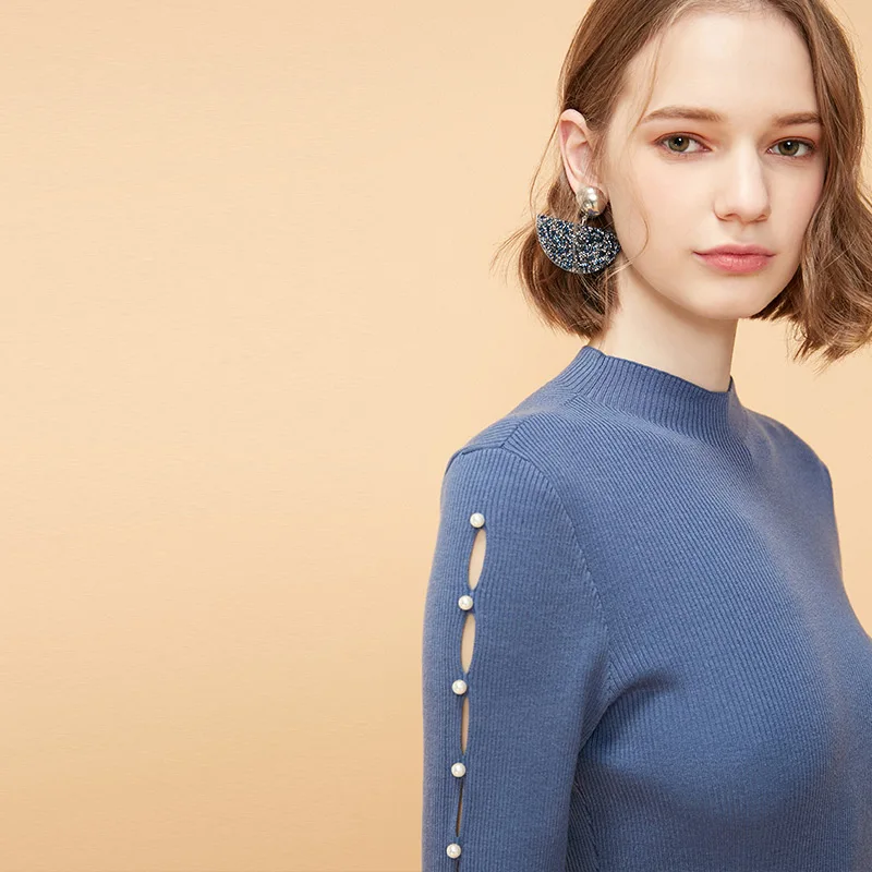 Vero Moda женский базовый приталенный свитер с искусственным жемчугом | 319124528