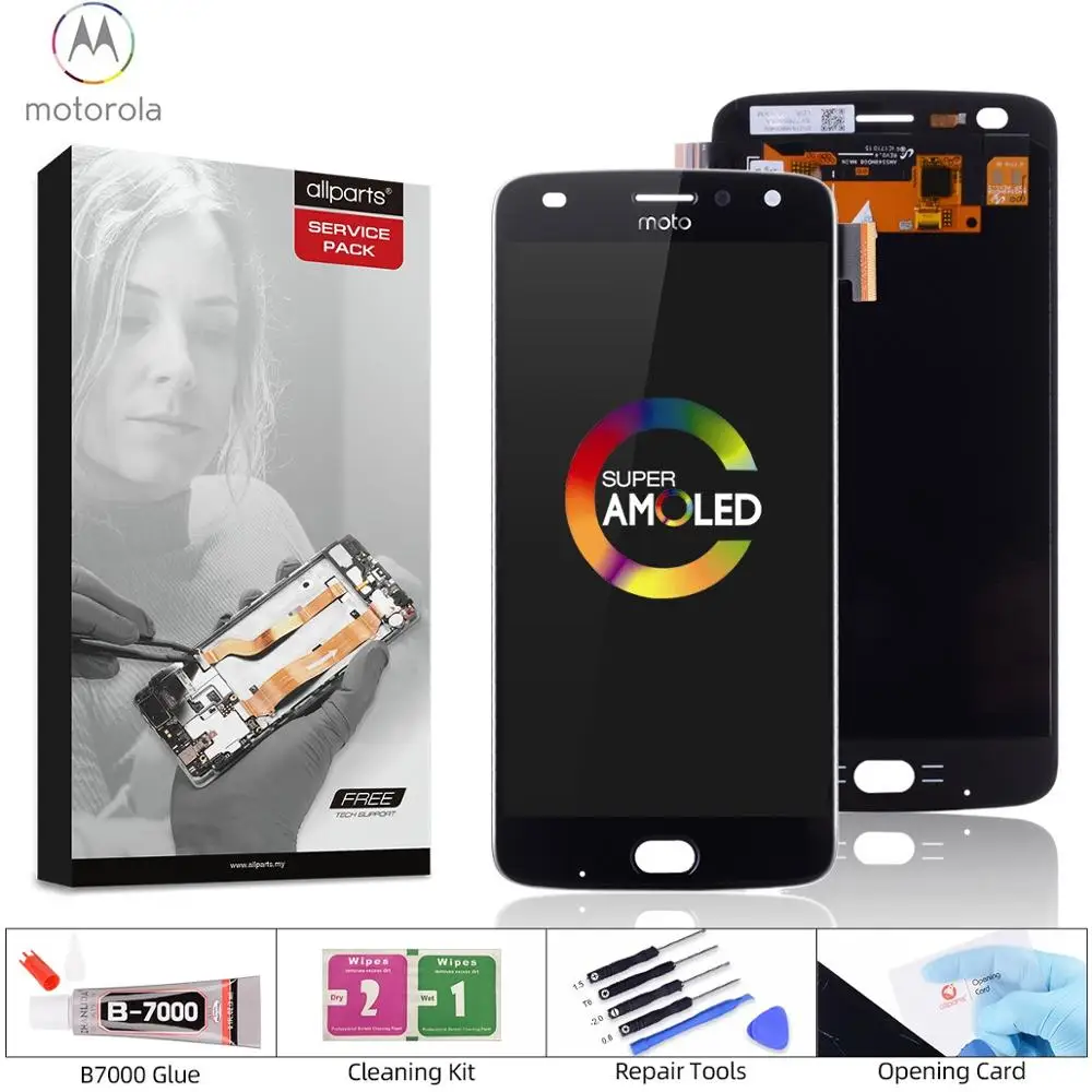 

5.5 inch OLED AMOLED LCD For Motorola Moto Z2 Play Display Touch Screen Replacement for Moto Z2 Play LCD XT1070 Black White
