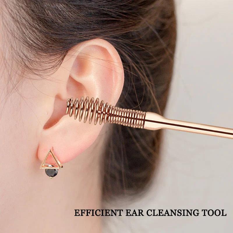 

6 PC/Set Stainless Steel Ear pick Cleaning Tools Ear Care Double-ended Earpick Ear Remover Ear Cleaner Spoon Clean Tool