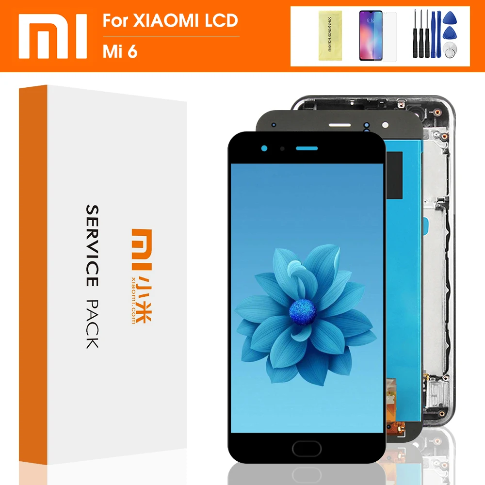 Дисплей 5 15 дюйма для Xiaomi Mi 6 Mi6 ЖК-дисплей сенсорный экран с рамкой дигитайзер в