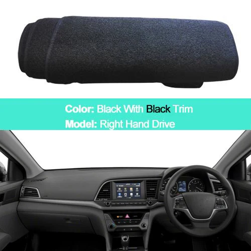 2 Layers Car Dashboard Cover Carpet Cape Dash Mat Dashboard Anti-UV For Hyundai Elantra Avante LHD RHD - Название цвета: Цвет: желтый