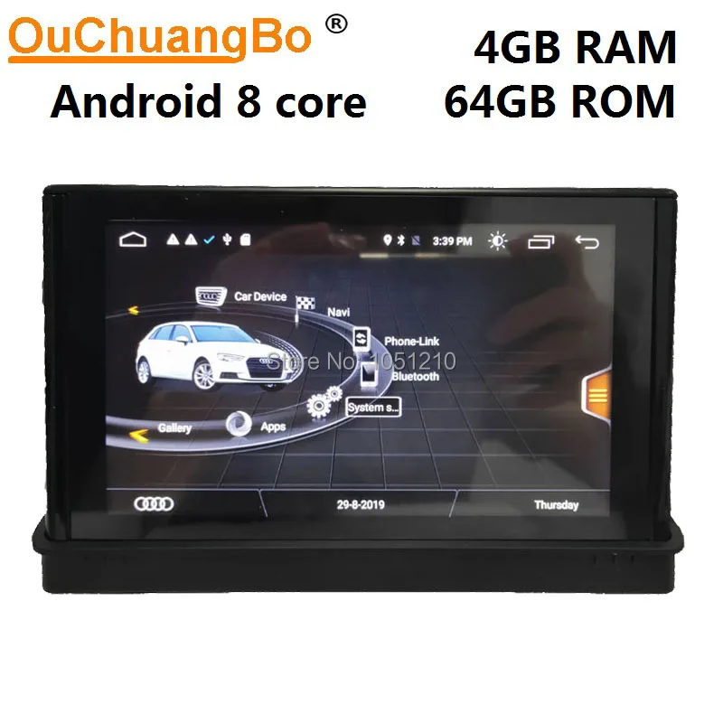 Ouchuangbo media player Радио DVD gps для A3 2013- с 7 дюймов Android 9,0 система 8 core 4 Гб Оперативная память 64 Гб Встроенная память