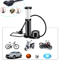 Pompe à pédale en aluminium pour vélo, Portable, haute pression, 120psi, pour pneus de bicyclette 