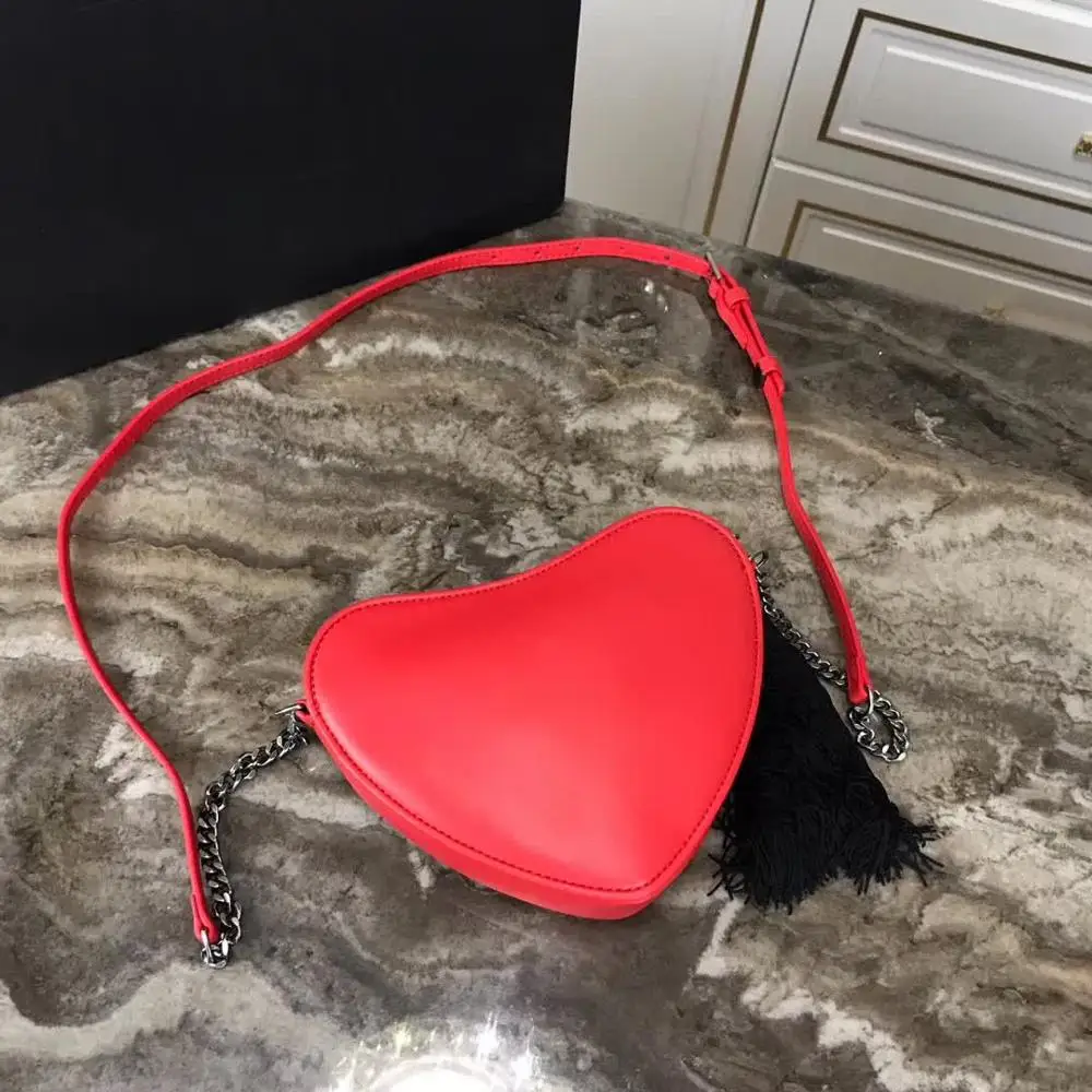 

New 2019 women's top leather bag, high-end heart-shaped design fashion shoulder bag,crossbody bags for women