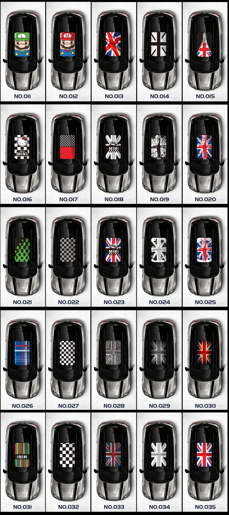 Для MINI COOPER S JCW F54 F55 F56 F60 R55 R56 R60 R61 Автомобильная панорамная крыша наклейки 3D Pull цветы автомобильные аксессуары для наружного стайлинга