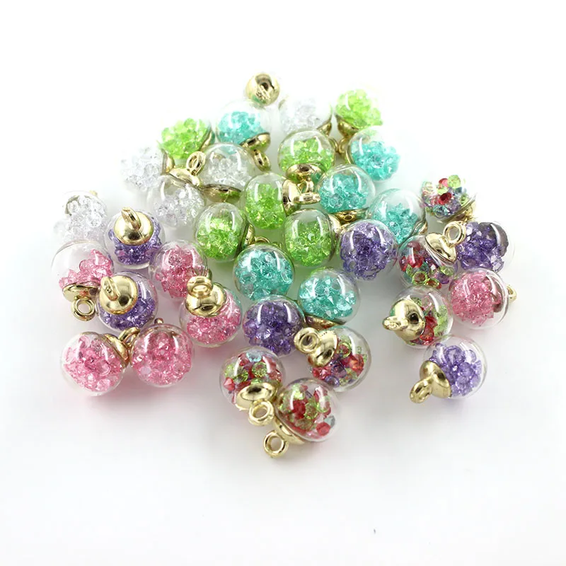 10 шт. Корейский цветной прозрачный стеклянный шар зыбучий песок звезда кристалл