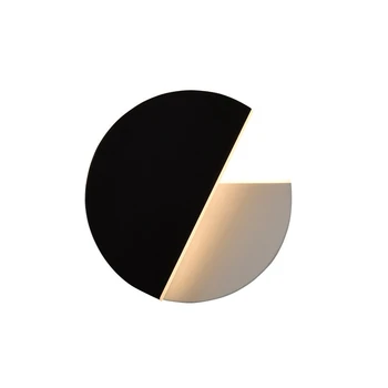

Nordic Creative Minimalist Black / White LED Aisle Art Lamp, Bedroom Bedside Porch Balcony Rotatable Wall Light