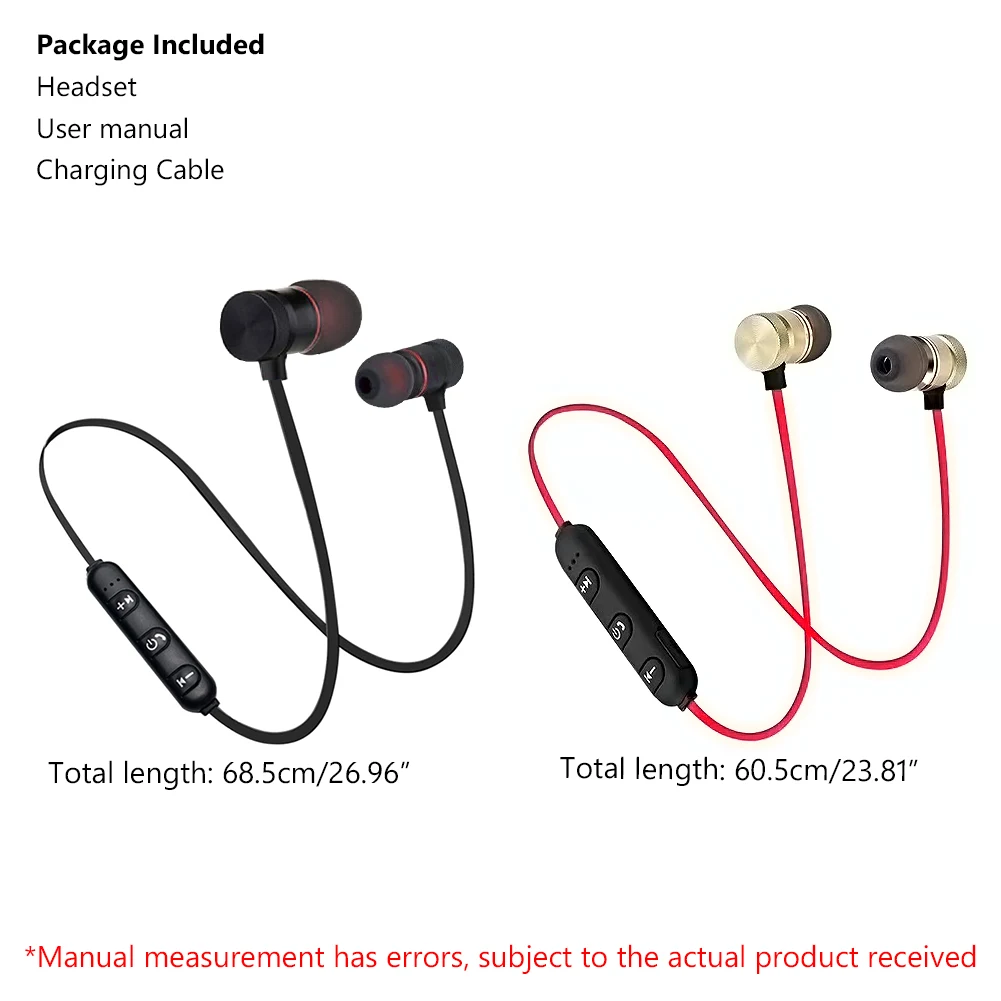 Magnetic Wireless Earphone Bluetooth-compatible Earphone Stereo Sports Waterproof Earbuds Wireless In-ear Headset With Mic wireless headphones bluetooth headset