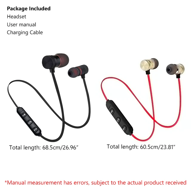 Magnetic Wireless Earphone Bluetooth compatible Earphone Stereo Sports Waterproof Earbuds Wireless In ear Headset With Mic