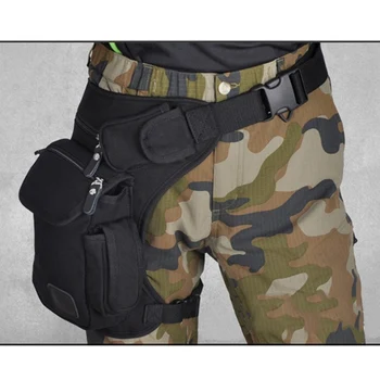 

Men Waist Pack Leg Drop Bags Canvas Motorcycle Crossbody Messenger Shoulder Belt Bum Male Hip Purse Pouch Military Travel Bags