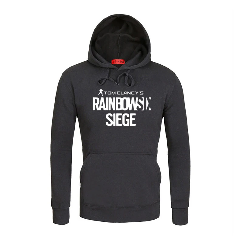 Rainbow six siege Hoodie Men Autumn Winter harajuku hoody Fleece sweatshirt hiphop tracksuit New Fashion Mens Hooded Sweatshirts
