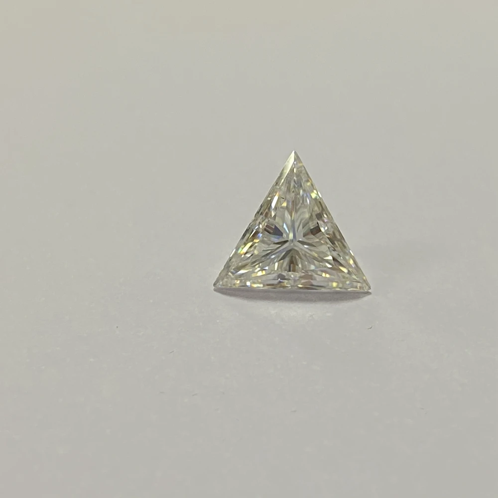 2 Carat Triangle Shape White D VVS 8x8mm Lab Grown Moissanite Diamond Fashion Woman Necklace Gemstone