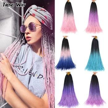 

Colorful Senegal Twist Crochet Hair BraidsSynthetic Crochet Braids Hair Extensions Ombre Braiding Hair For Women Children