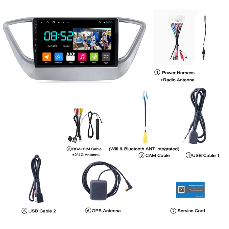 8 Cores Android 8,1 автомобильный DVD 1din мультимедиа Navi система для hyundai Verna Solaris 2012- Автомобильный gps навигатор головное устройство BT SWC wifi - Цвет: 8 Cores