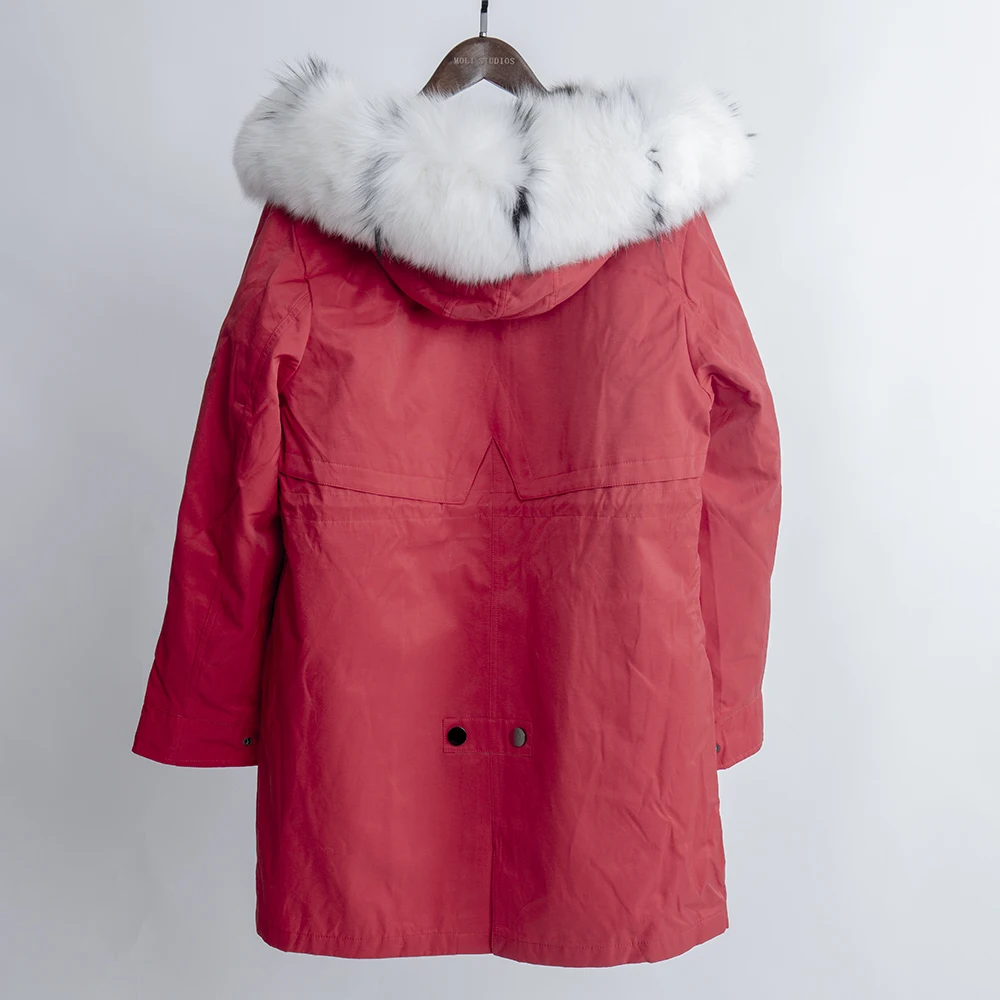 new winter coat women parka real fur lining real fox fur collar hooded real fur coat hooded thick warm waterproof parkas