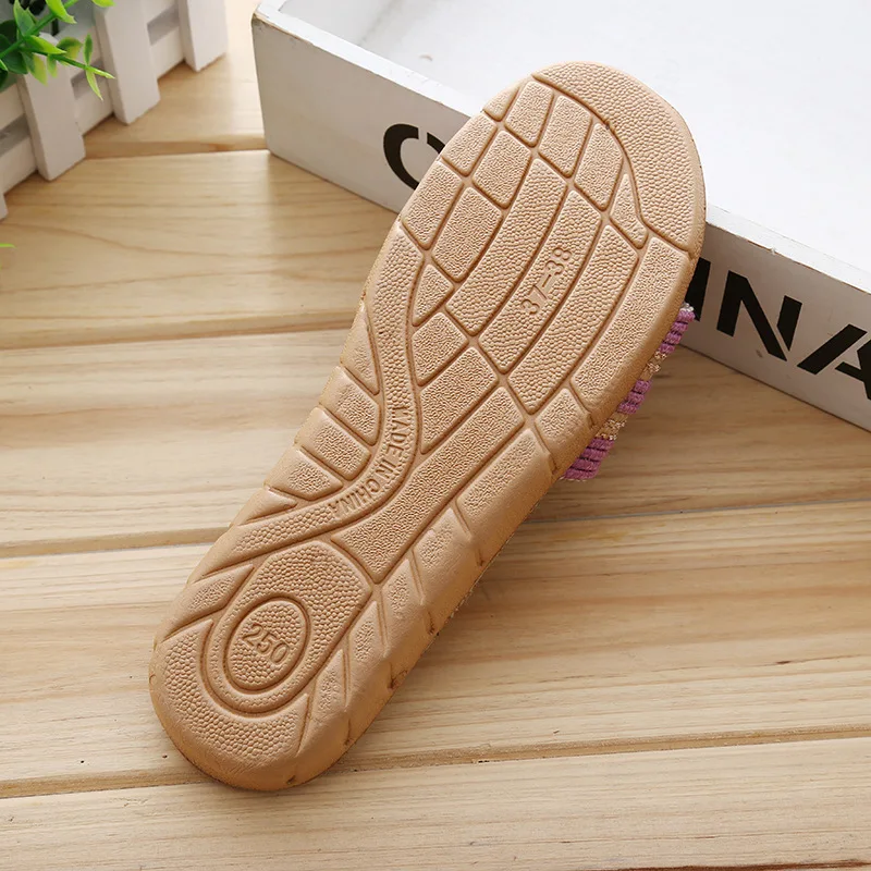 Home Wear-Resistant Leakage Toe Breathable Sweat Absorbing Deodorant Household Couples Women's Men's Linen Slippers Summer Line