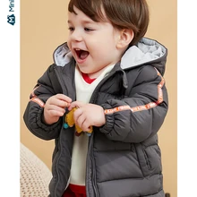 Minibalabala/Детский пуховик; теплая одежда для маленьких мальчиков; Новинка года; Зимний пуховик с капюшоном