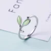 Fashion Women Finger Rings Pet Dog Paw Cat Ears Leaves Open Design Minimalist Ring Wedding Party Adjustable Ring Jewelry Gift ► Photo 3/6