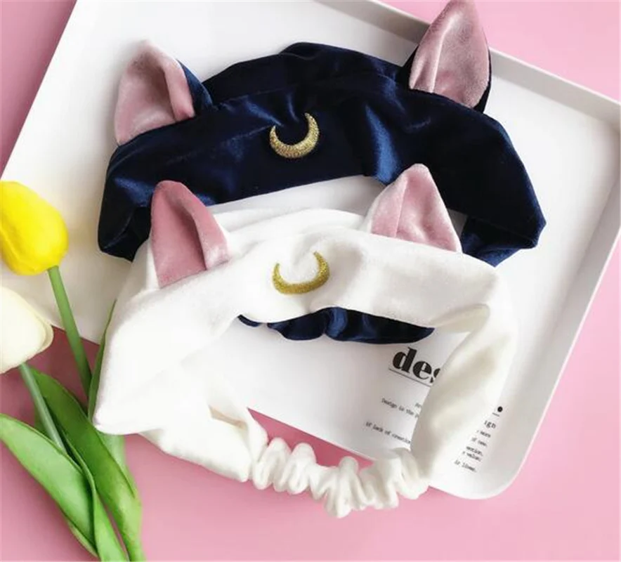 Sailor Moon Make Up Animal Luna Cat Hair Accessory Headband Cosplay Cute Face Washing Clean Makeup Tool Girl Christmas Gift |