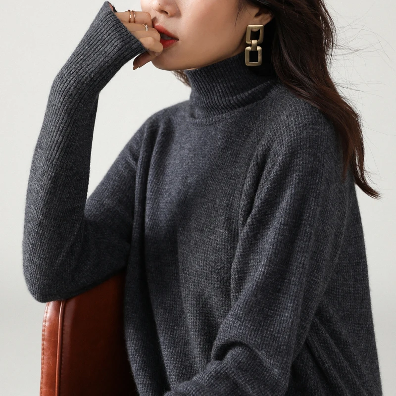 Cashmere Sweater Women Winter Clothes 2019 Wool Turtleneck Pullover Long Warm Pull Femme Eleagnt Dress Hiver 1914 | Женская одежда