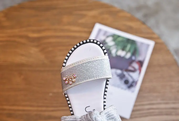Kids Sandals Girls Shoes New Summer Bowknot Fashion Princess Girls Sandals Children Diamond Sandals For Girls Sneakers