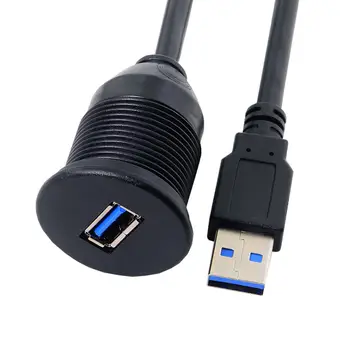 

USB 3.0 Car Mount Cable USB 3.0 Extension AUX Flush Mount Car Mount Extension Cable for Dashboard Panel 1m Waterproof