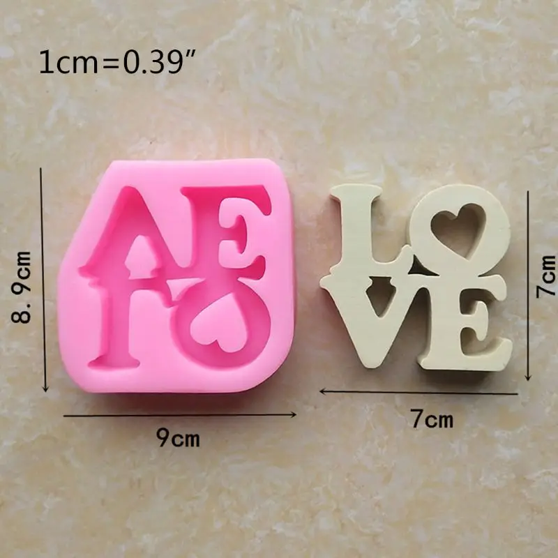 Силиконовые формы любовь буквы формы DIY помадка торт ароматический гипсовый решений