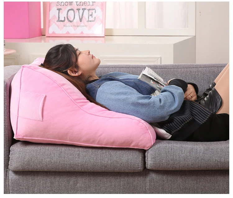 Корейская треугольная прикроватная мягкая сумка, подушка на стул, большие подушки для пола, домашний декор, медитация Relleno Cojin 45x45, подарок FK014