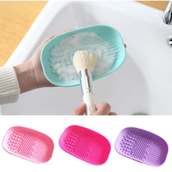 

BE Silicone Brush Cleaner Cosmetic Make Up Washing Simple And Stylish Cleaning Mat Foundation Makeup Brush Cleaner Pad Tool