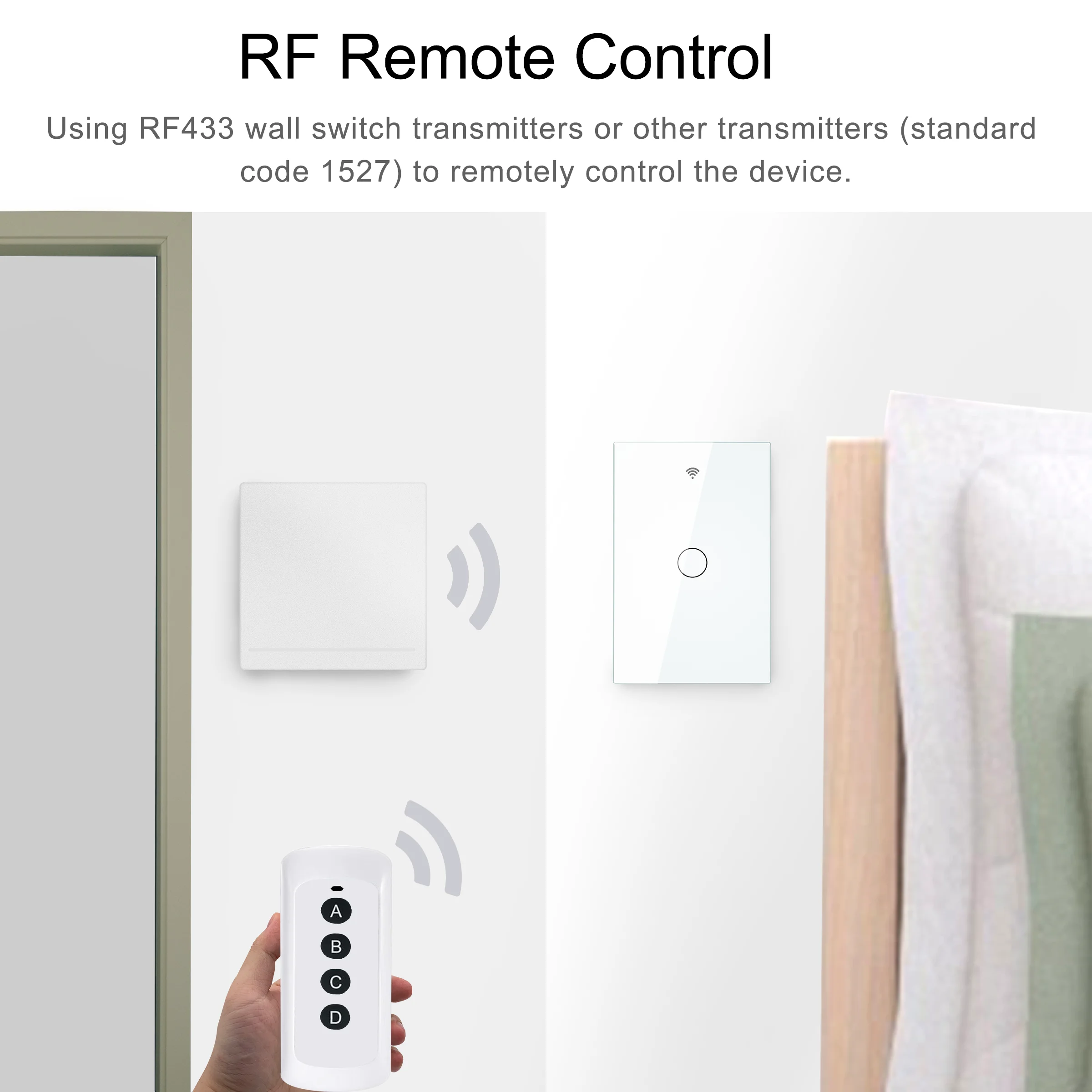 Wi-Fi настенный сенсорный выключатель Smart RF светильник Переключатель 1/2/3 приложение Tuya голос Беспроводной дистанционного Управление Поддержка Alexa Google Home