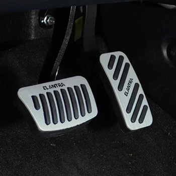 

For Hyundai Elantra Accessories Accelerator Footrest Brake Pedal Aluminum Car Plate pads Non-Slip Interior 2021