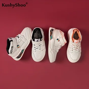 

Kushyshoo Kid Shoes 2020 Fashion Hook & Loop Genuine Leather Breathable Platform Shoes Non-slip Heighten Damping Running Shoes