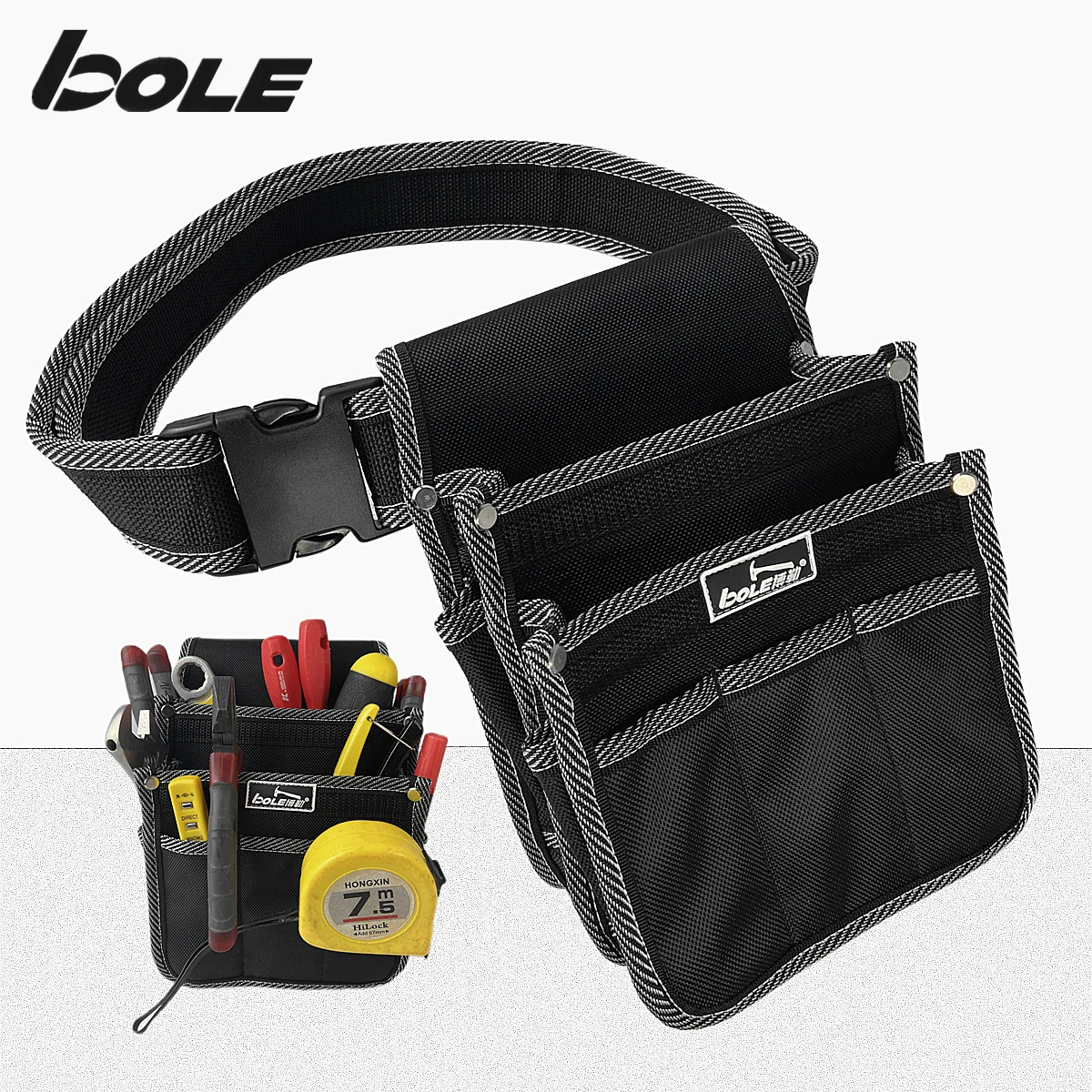 BOLE Square Open Tool Waist Bag Multi-Purpose And Handy Electrician Special Tool Bag mechanic tool bag