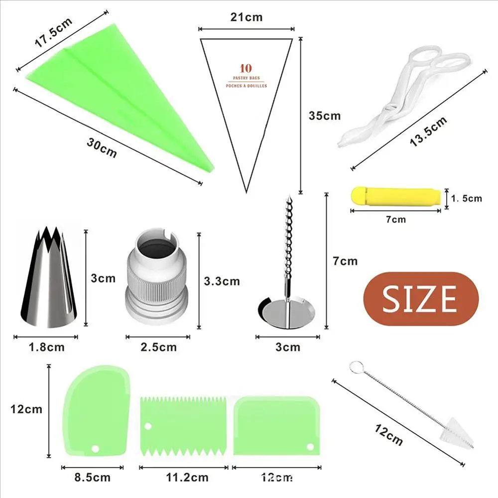 62 шт. принадлежности для украшения торта инструменты для выпечки торта с 36 насадками из нержавеющей стали русская выпечка Набор насадок Кондитерские пакеты