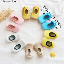 Дышащие нескользящие носки для малышей; однотонные носки для малышей; обувь для маленьких девочек с мягкой подошвой; обувь для мальчиков; детские мокасины