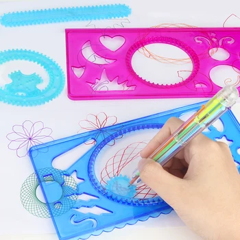 

Kids Painting Multi-function Spirograph Geometric Ruler Creative Set for Students Drawing Educational Toys Learning Art Tool