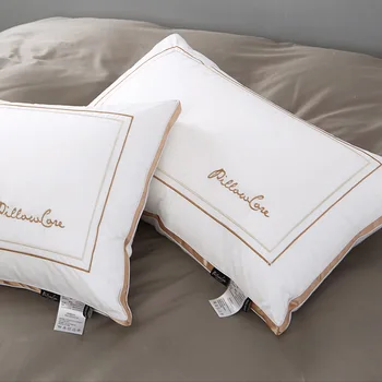

BEIYAYAN Hotel bed Pillow Decorative Pillows for Bedroom bed Home Cotton High low Pillow Soft for Cervical Spine to Help Sleep