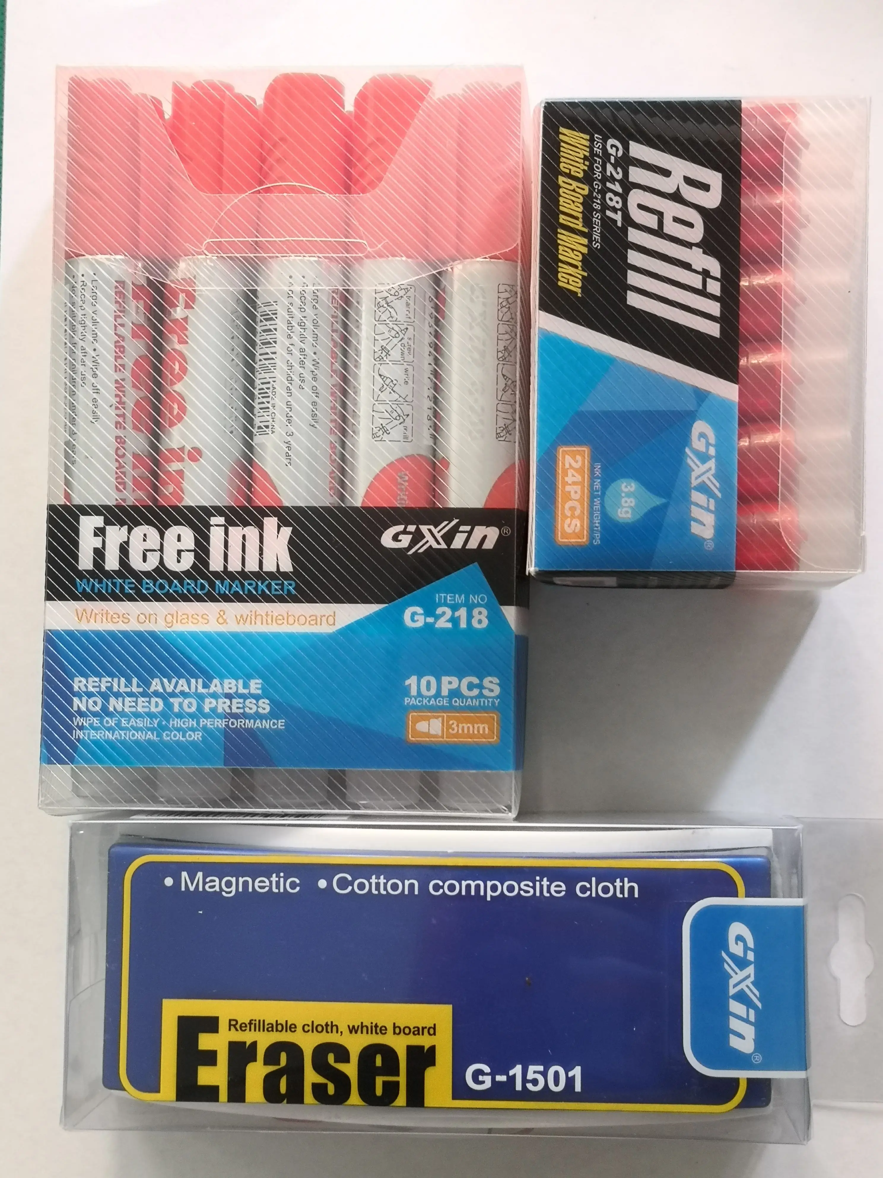 Gxin G218 Marker Eraser Refills Set Erasable Whiteboard Markers Back to School Useful Offices Accessories Color Dry Erase Pens 3