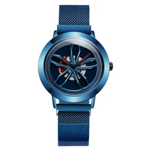 Fashion trend for male students in Korean version Milan belt waterproof quartz car wheel watch