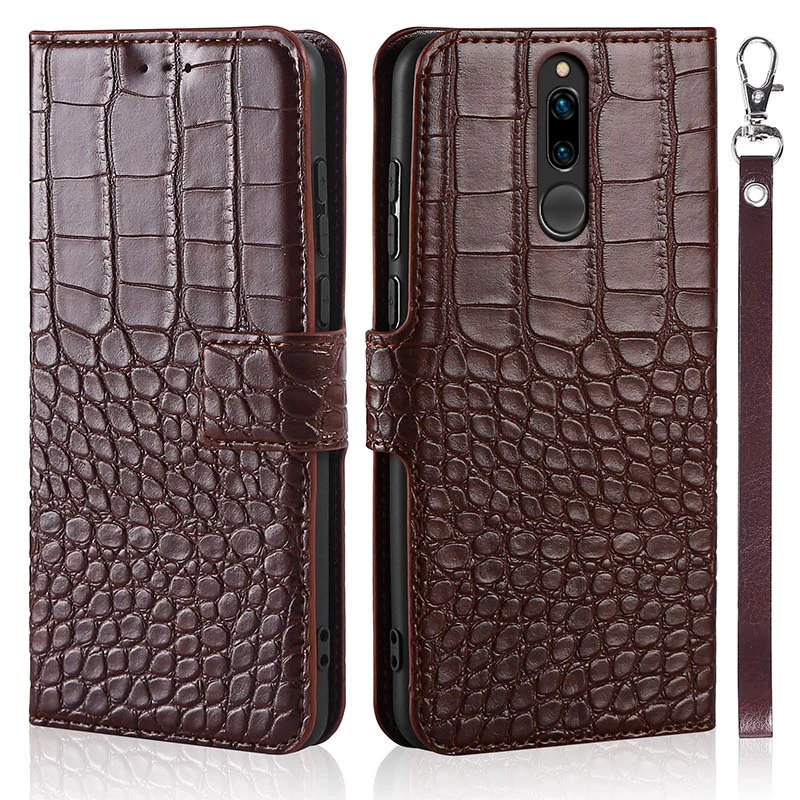 Phone Case For Huawei Mate 10 Lite Case Wallet Crocodile Texture Leather Book Design Phone Coque Capa With Strap Card Holders phone case for huawei