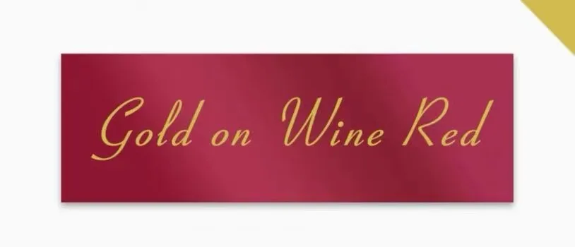 Gold on Wine Red