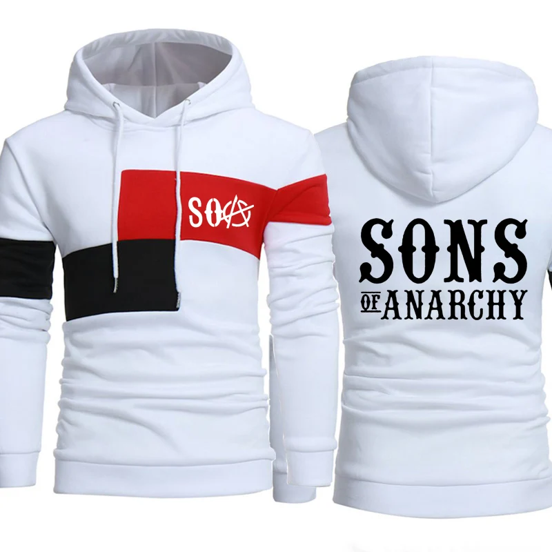 SOA Sons of anarchi/детская спортивная одежда для мужчин; толстовки с капюшоном для мальчиков; Повседневная Толстовка; зимняя Флисовая теплая толстовка в стиле хип-хоп