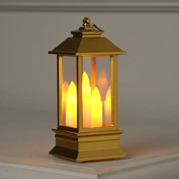 

LED figure "Lantern color gold with three candles", 13x5.5x5.5 cm, baht. 3хLR44, T / WHITE 4843957
