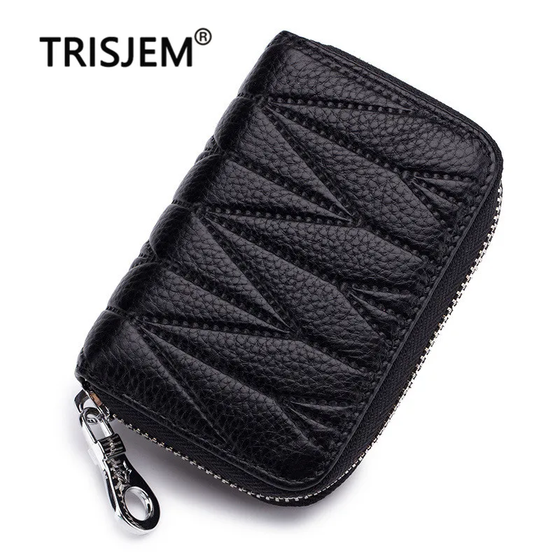 

Men's Wallet PU Leather Credit Card Holder RFID Blocking Zipper Pocket Men Wallet Minimalist Credit Card Business Card Holder